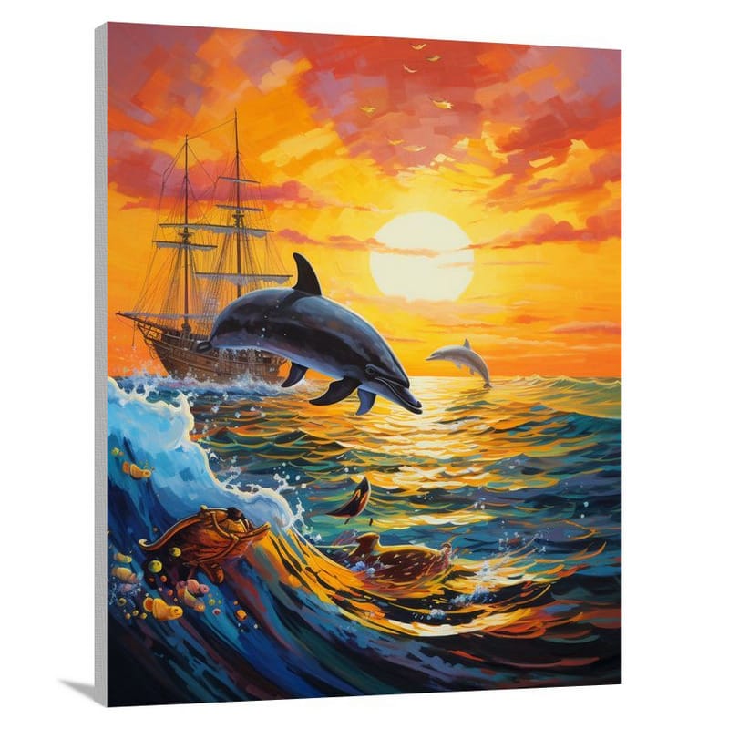 Dolphin's Guidance - Canvas Print