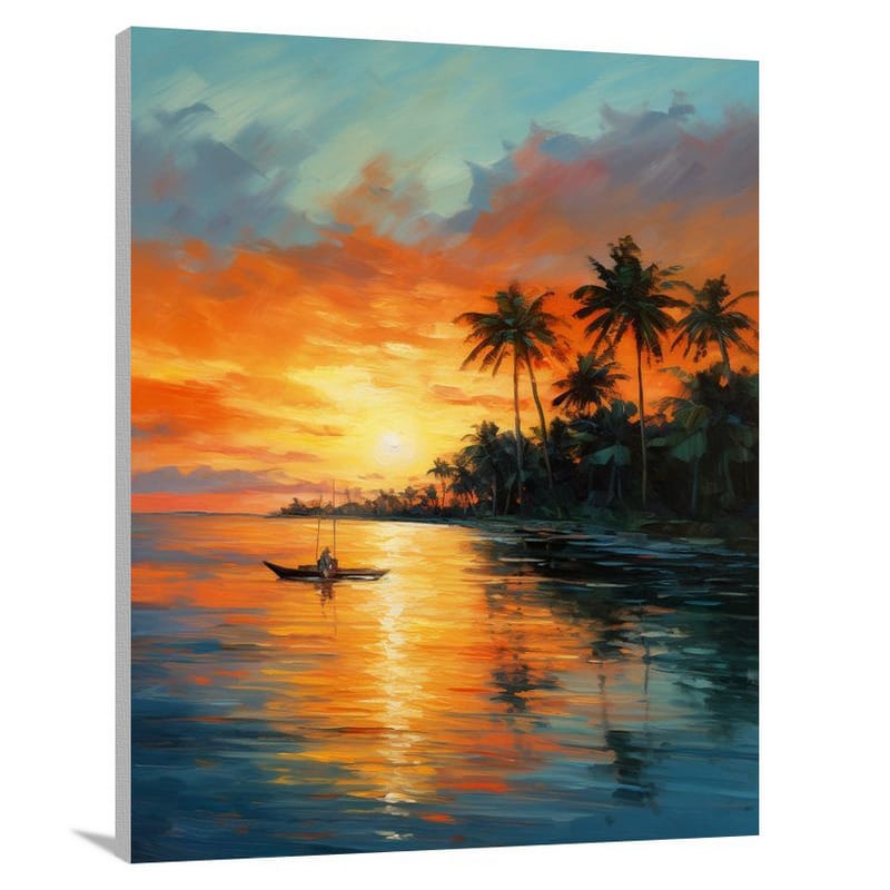 Dominican Sunset - Impressionist - Canvas Print