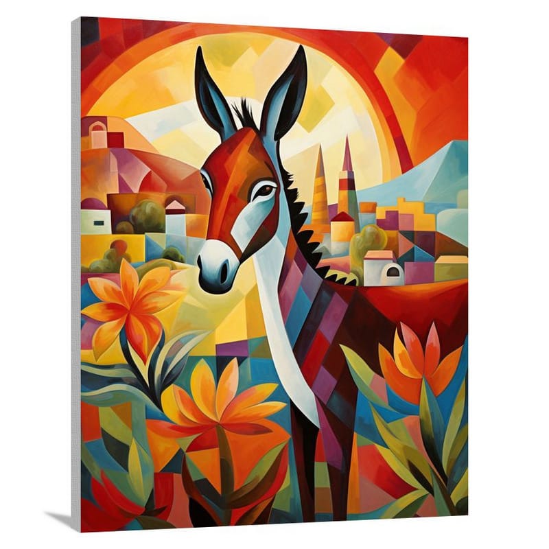 Donkey's Playful Farm Dance - Canvas Print