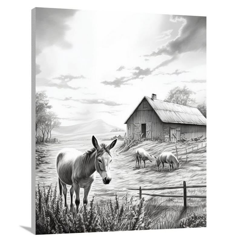 Donkey's Refuge - Canvas Print