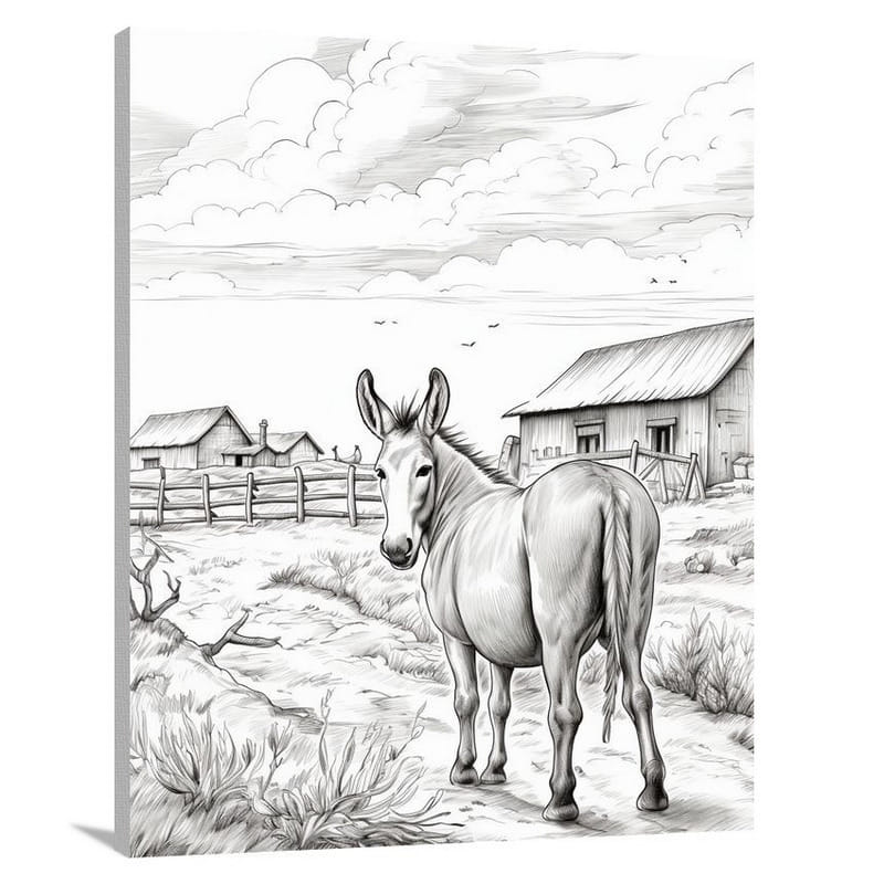 Donkey's Shelter - Canvas Print