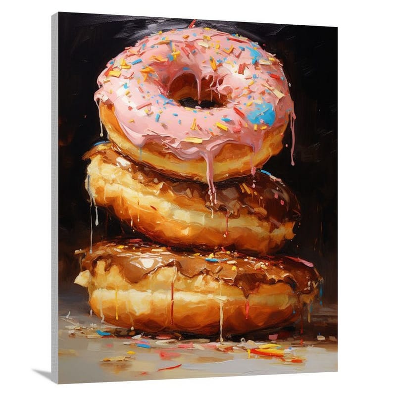 Donut Delight - Impressionist - Canvas Print
