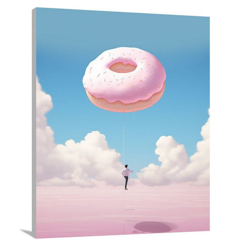 Donut - Minimalist - Canvas Print