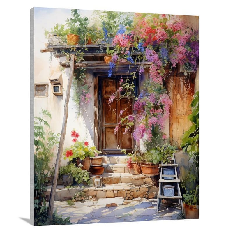 Doorway to Blooming Beauty - Canvas Print