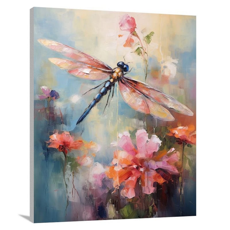 Dragonfly's Dance - Impressionist - Canvas Print