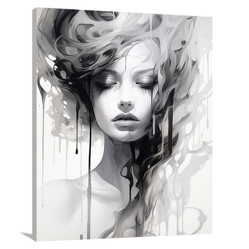 Dreams Unveiled - Black And White - Canvas Print