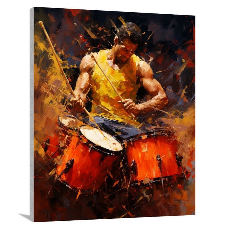Drumming Melodies - Impressionist - Canvas Print