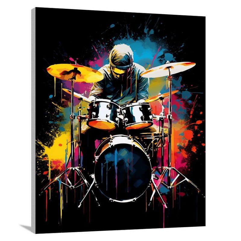 Drumming Rhythm - Minimalist - Canvas Print