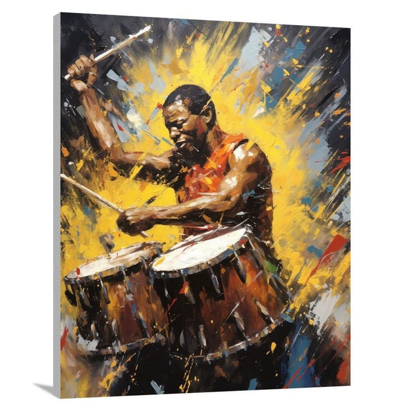 Drumming Rhythms - Impressionist - Canvas Print