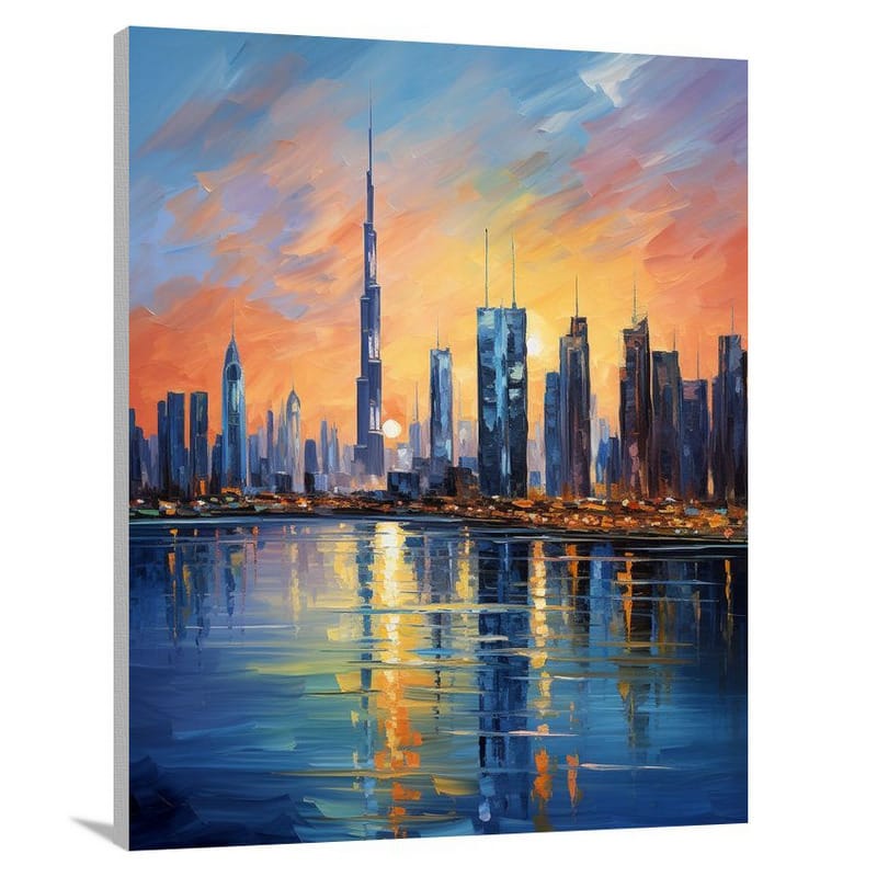 Dubai Nights - Impressionist - Canvas Print
