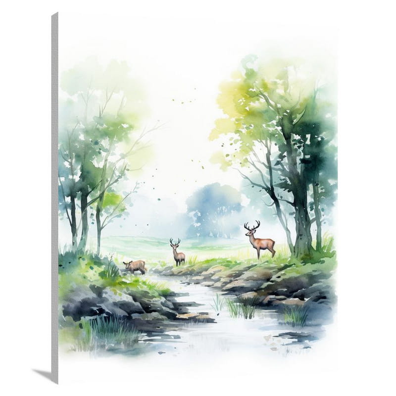 Dublin's Serene Stags - Canvas Print