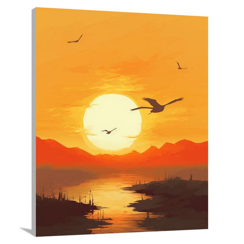 Duck's Flight - Canvas Print