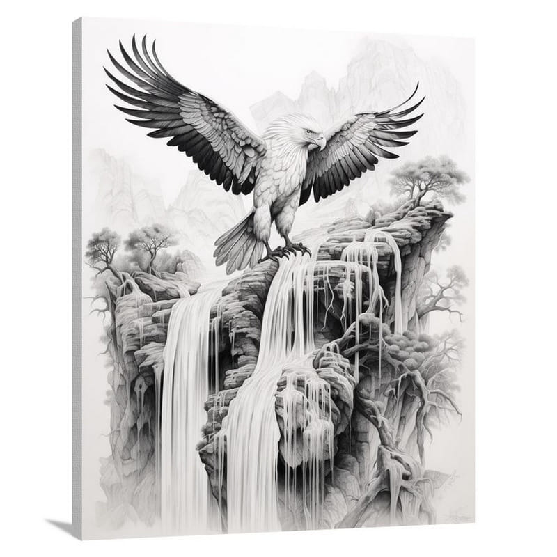 Eagle's Cascade - Canvas Print