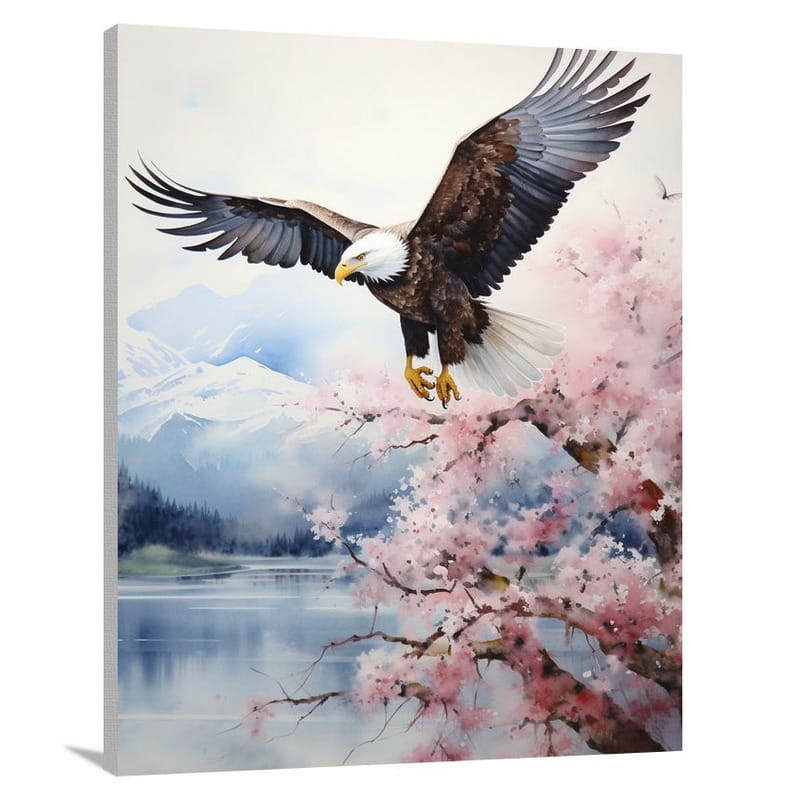 Eagle's Serene Flight - Canvas Print