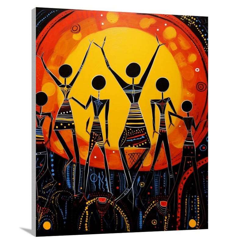 Egyptian Rhythms: Tribal Dance - Canvas Print