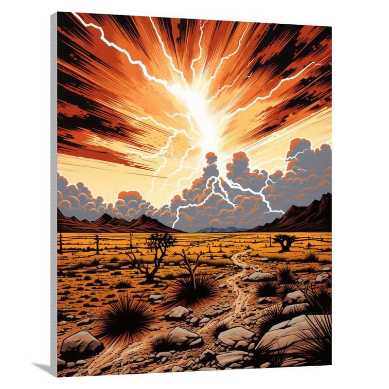 Electric Skies: Lightning's Dance - Canvas Print