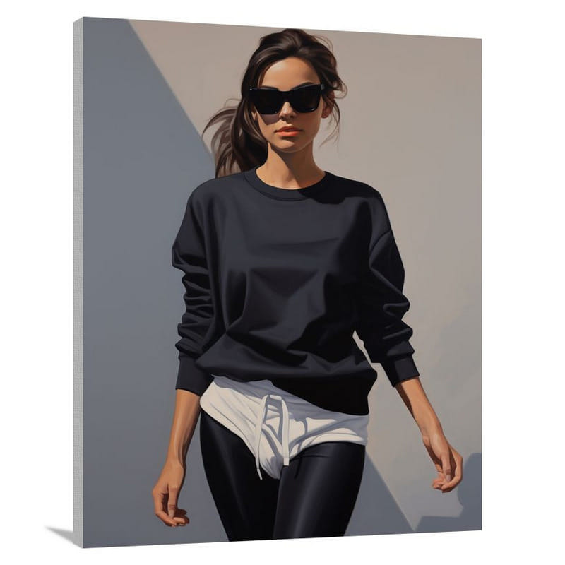 Elegance in Motion: Women's Sportswear - Canvas Print