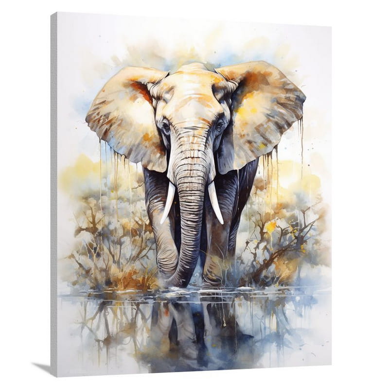 Elephant's Reflection - Canvas Print