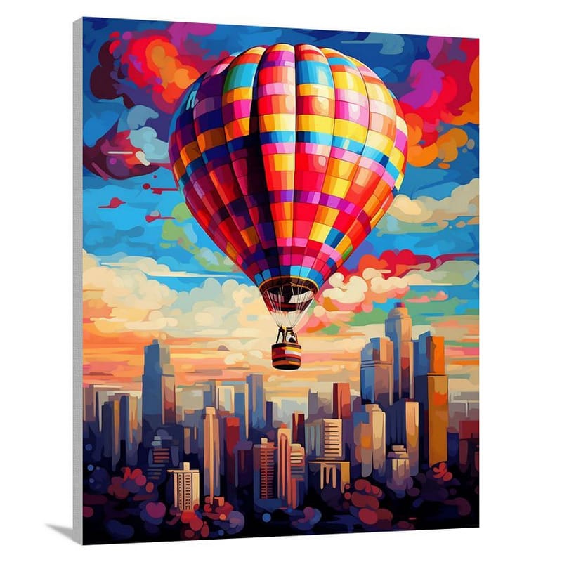 Elevated Harmony: Hot Air Balloon - Canvas Print