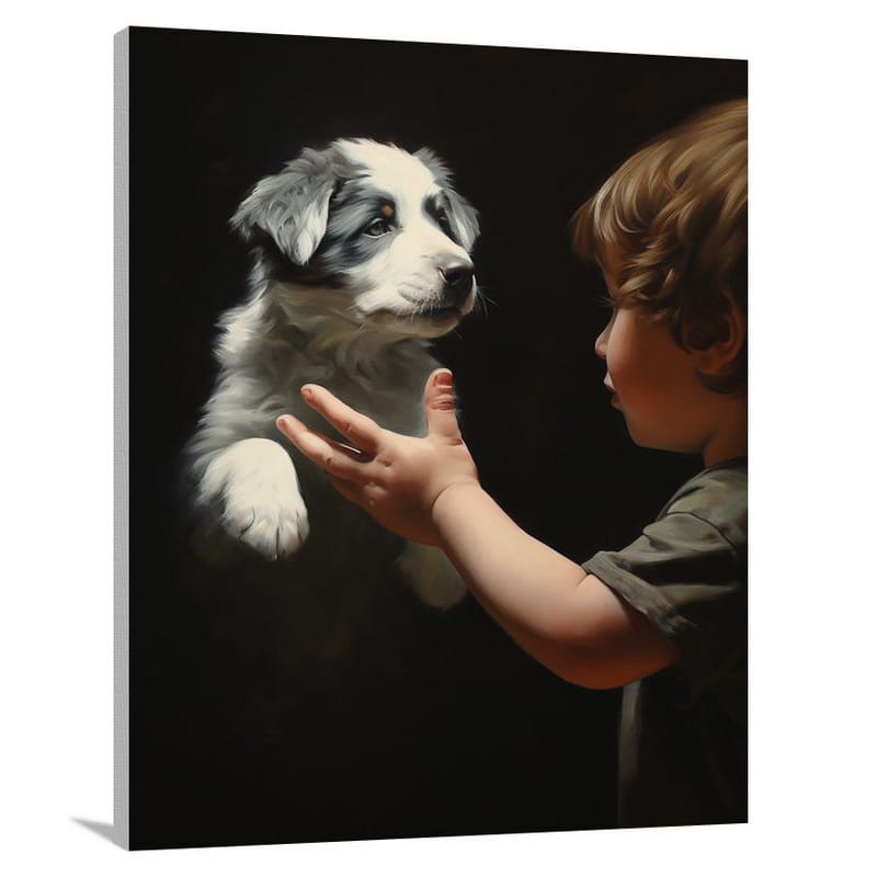 Embrace of Compassion: Pet Adoption - Contemporary Art - Canvas Print