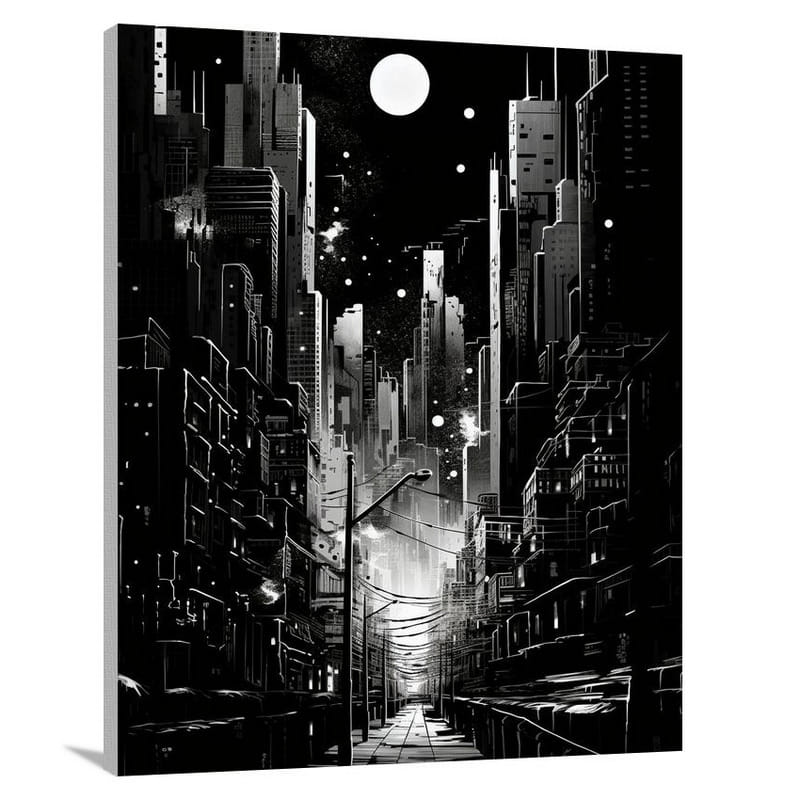Emotional Balance: Cityscape Symphony - Canvas Print