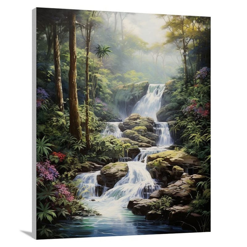 Enchanted Cascades: National Park - Canvas Print