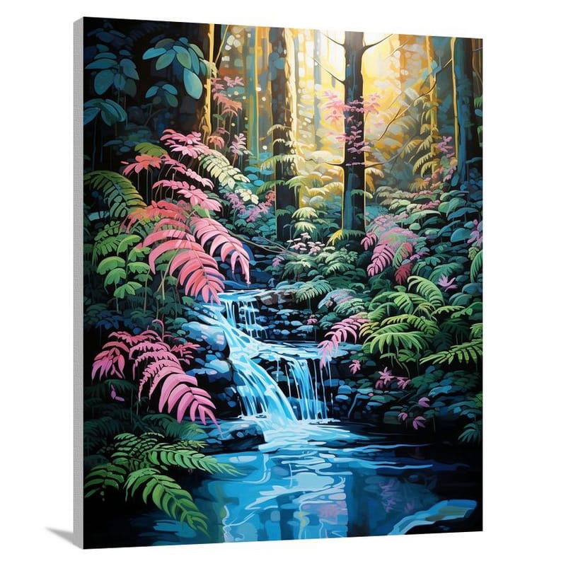 Enchanted Fern Grotto - Pop Art - Canvas Print