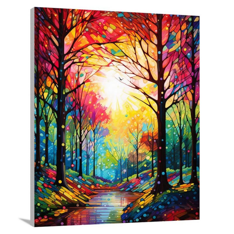 Enchanted Forest: A Vibrant Canopy - Canvas Print