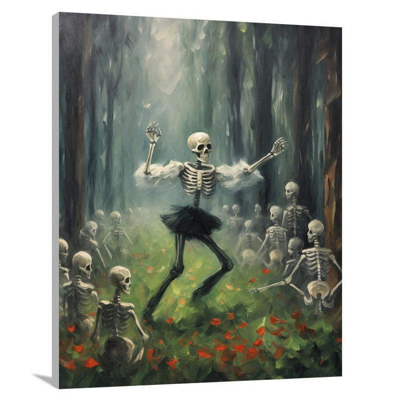 Enchanted Skeleton Dance - Canvas Print