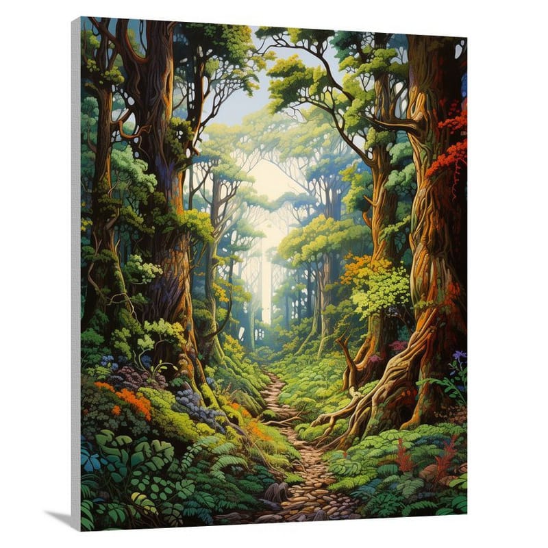 Enchanted Tree: A Pop Art Forest - Canvas Print