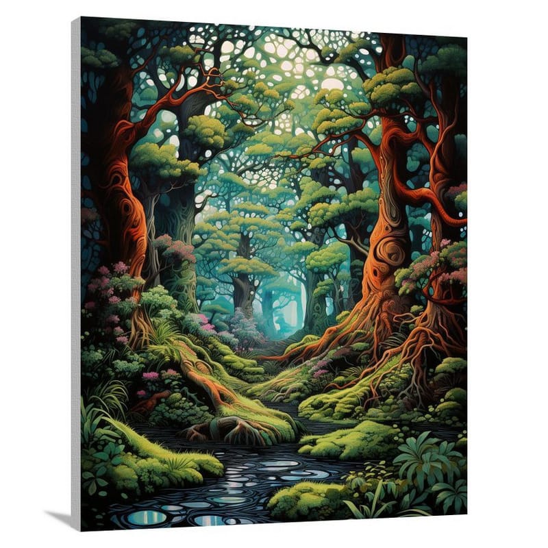 Enchanted Tree: A Pop Art Journey - Canvas Print