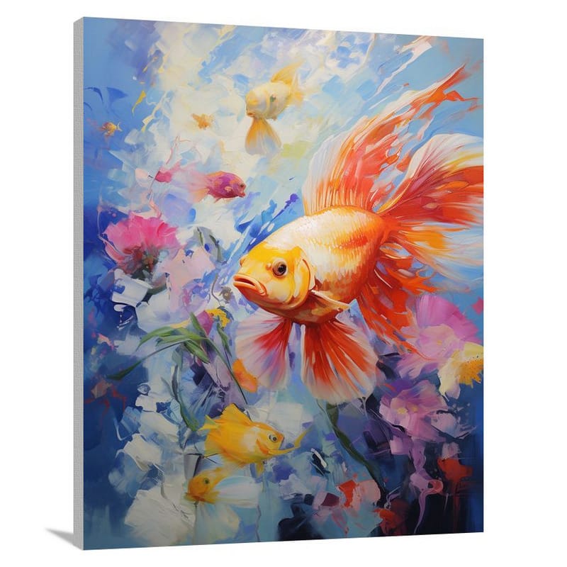 Enchanting Fish: A Vibrant Underwater Dance - Canvas Print