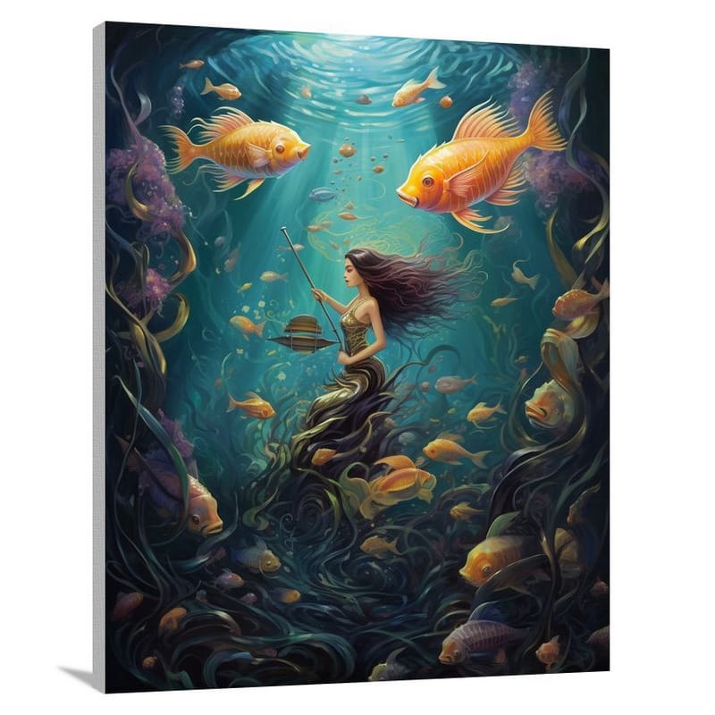 Enchanting Melody: Mermaid's Fantasy - Canvas Print