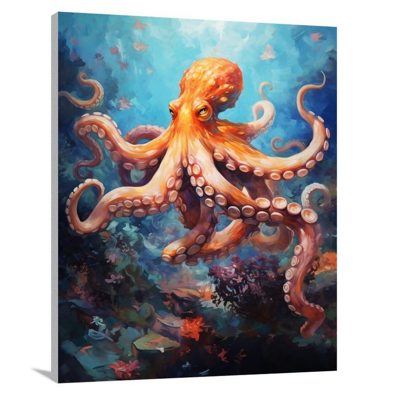 Enchanting Octopus: Sea Symphony - Canvas Print