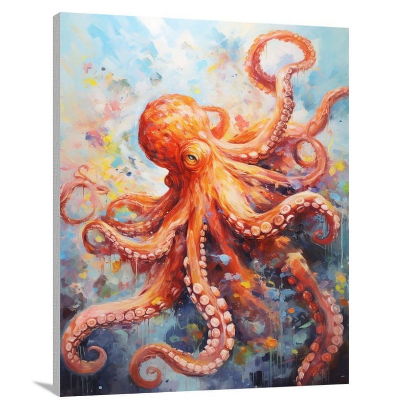 Enchanting Octopus: Sea Symphony - Impressionist - Canvas Print