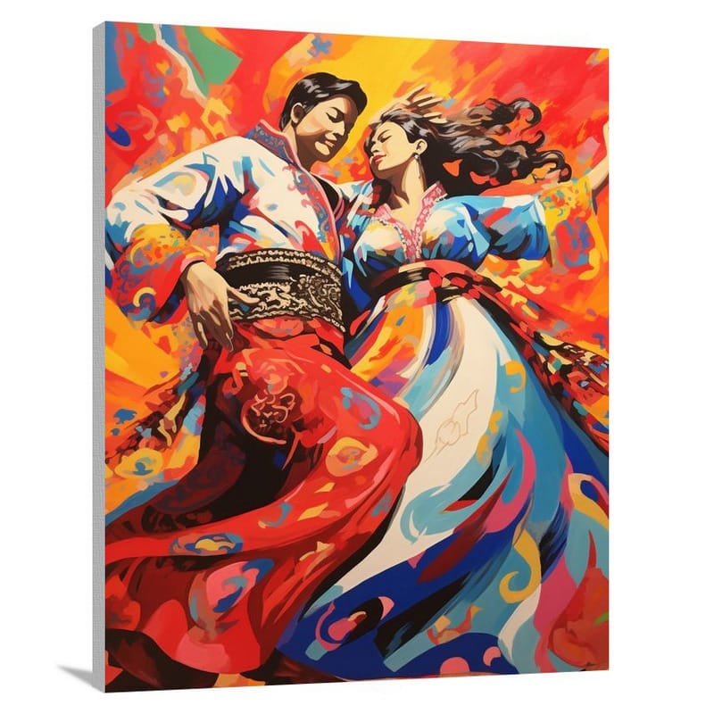 Enchanting Rhythms: South Korea's Dance - Canvas Print