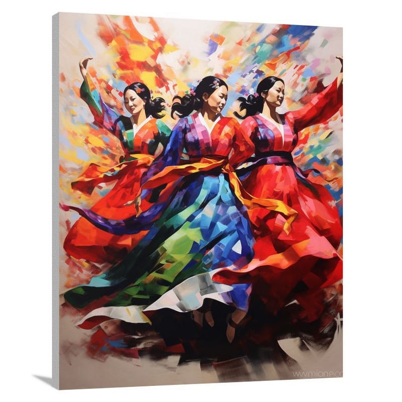 Enchanting Rhythms: South Korea's Grace - Canvas Print