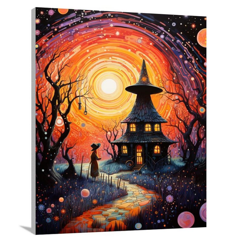 Enchanting Witch's Cottage - Canvas Print