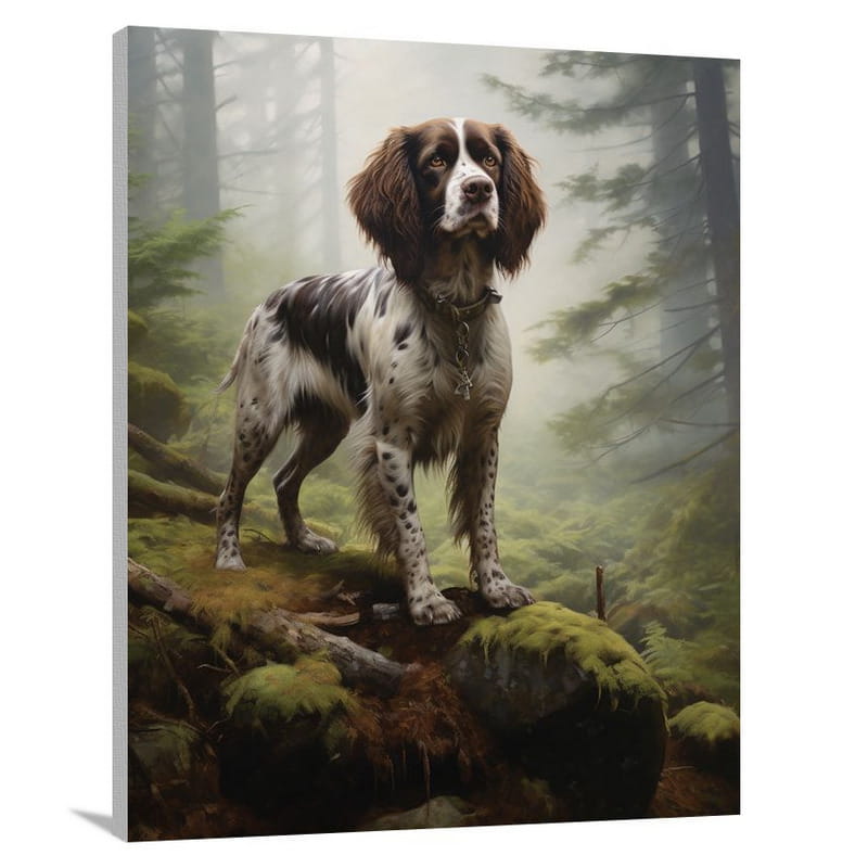 English Springer Spaniel: Forest Guardian - Canvas Print