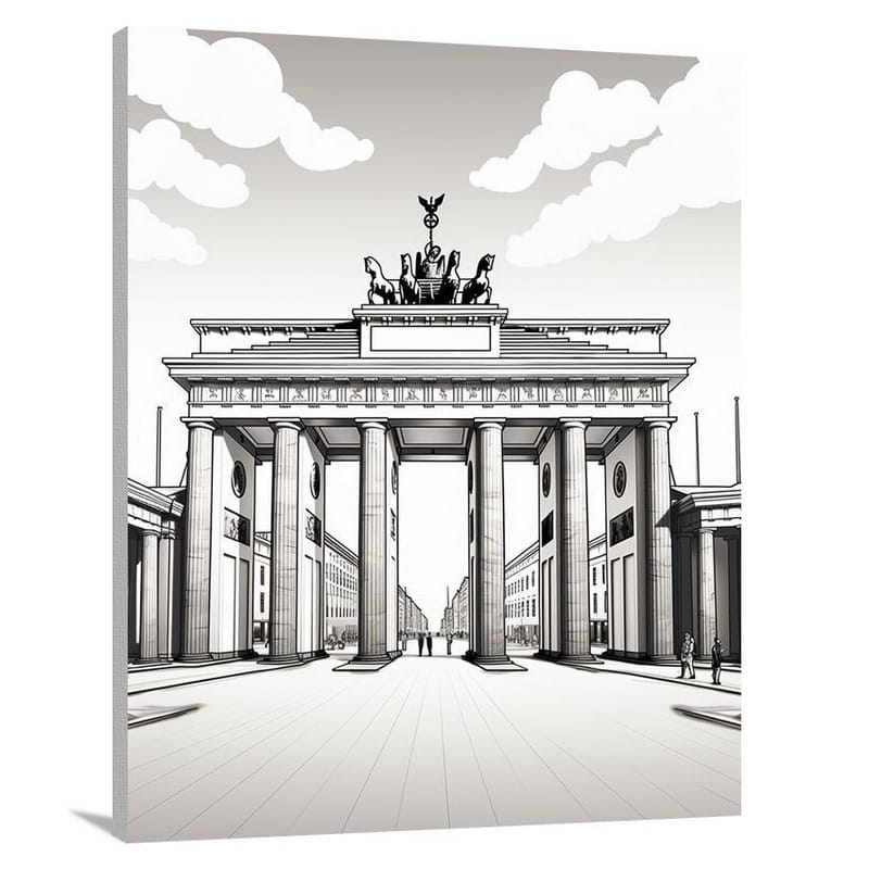 Enigmatic Brandenburg Gate - Canvas Print
