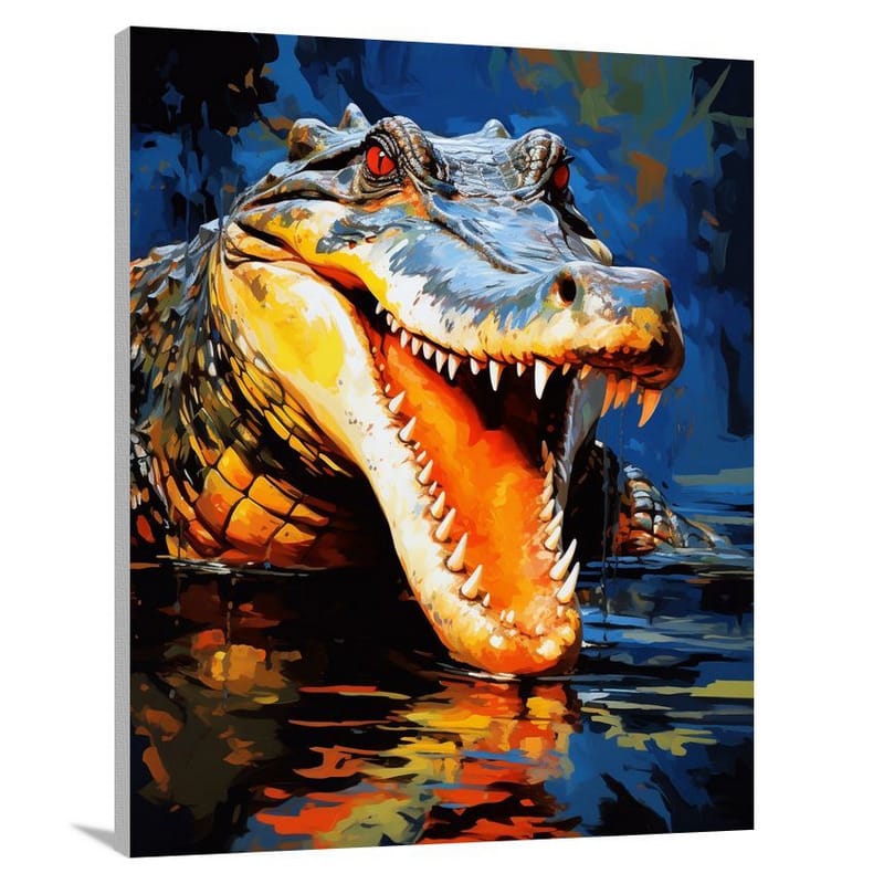 Enigmatic Crocodile - Pop Art - Canvas Print