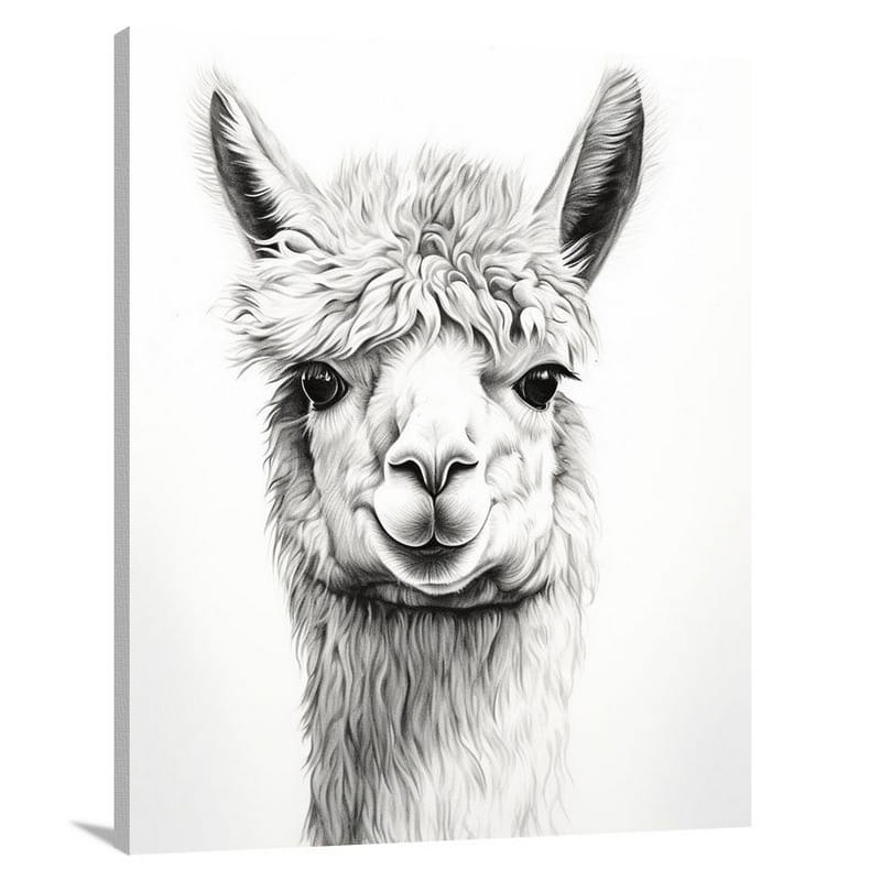 Enigmatic Eyes: Alpaca - Canvas Print
