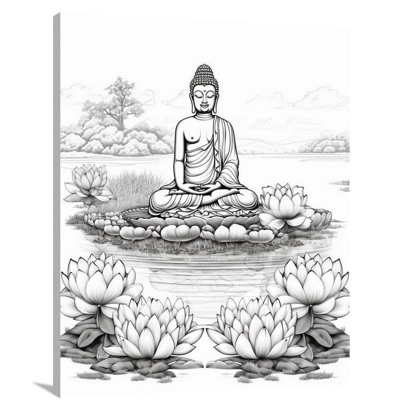 Enlightened Reflections: Buddhism - Canvas Print