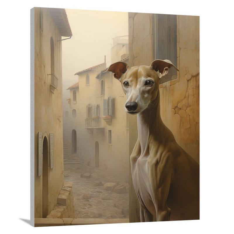 Eternal Devotion: Italian Greyhound - Contemporary Art - Canvas Print