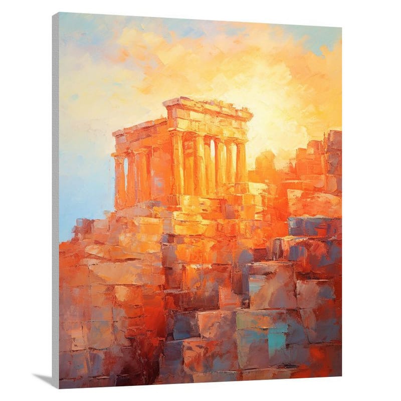 Eternal Echoes: Acropolis Ascendancy - Canvas Print