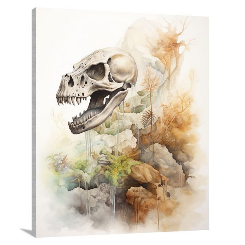 Eternal Echoes: Fossil's Whisper - Canvas Print