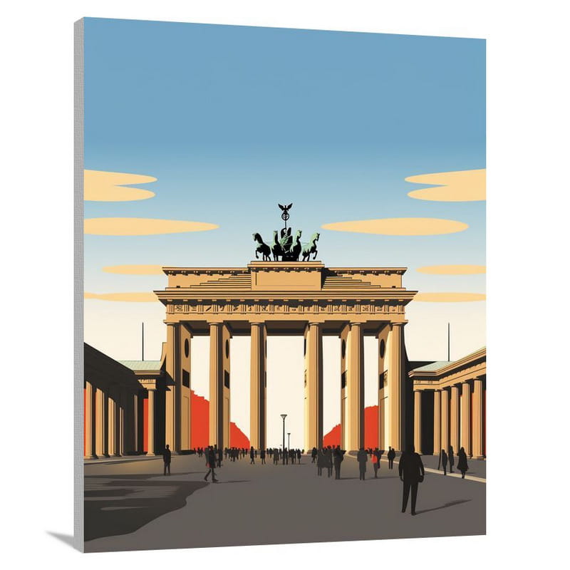 Eternal Elegance: Brandenburg's Pillars - Canvas Print