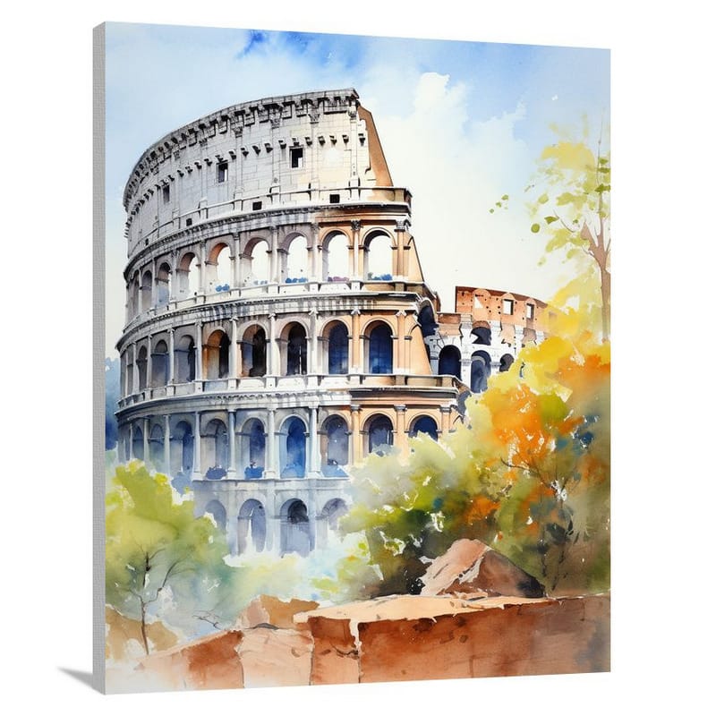 Eternal Majesty: Italy's Colosseum - Canvas Print