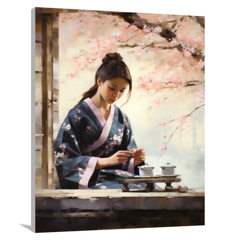 Ethereal Blossoms: Japanese Culture - Canvas Print