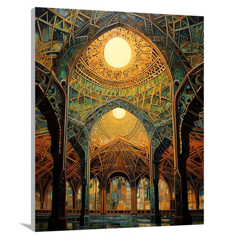 Ethereal Dome: Architectural Symphony - Canvas Print